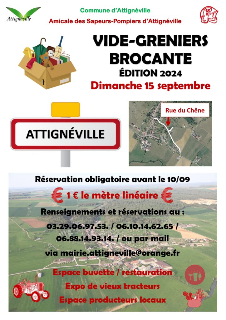 VIDE-GRENIERS / BROCANTE D'ATTIGNÉVILLE